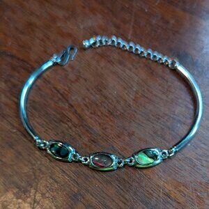 Costume Jewelry Silver Colored Bracelet With Three Stones